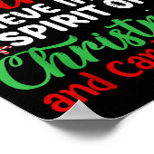 Sehr geehrter Weihnachtsmann glaubt an Weihnachten Poster (Ecke)