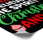 Sehr geehrter Weihnachtsmann glaubt an Weihnachten Poster (Ecke)