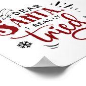 Sehr geehrter Weihnachtsmann I wirklich versucht l Poster (Ecke)