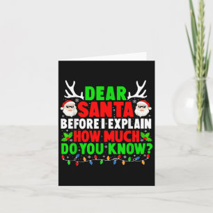 Sehr geehrter Weihnachtsmann ich kann lustige Weih Karte