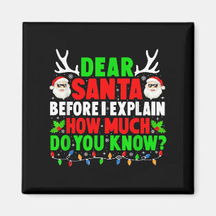 Sehr geehrter Weihnachtsmann ich kann lustige Weih Magnet