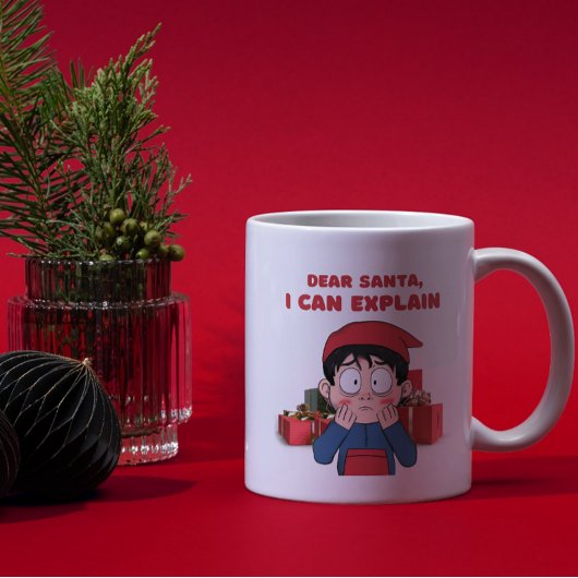 Sehr geehrter Weihnachtsmann, ich kann schuldiges Kaffeetasse