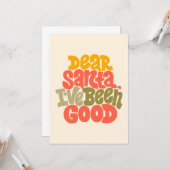 Sehr geehrter Weihnachtsmann - ich war ein gutes D Karte (Vorderseite/Rückseite Beispiel)