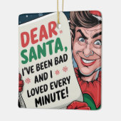 Sehr geehrter Weihnachtsmann, ich war ein schlecht Keramikornament (Links)