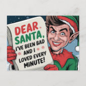 Sehr geehrter Weihnachtsmann, ich war ein schlecht Postkarte (Vorderseite)