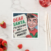 Sehr geehrter Weihnachtsmann, ich war ein schlecht Serviette (Beispiel)