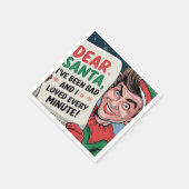 Sehr geehrter Weihnachtsmann, ich war ein schlecht Serviette (Ecke)