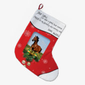 Sehr geehrter Weihnachtsmann, ich war gut rot und  Großer Weihnachtsstrumpf (Vorderansicht (hängend))