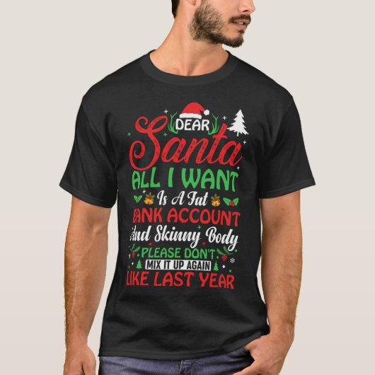 Sehr geehrter Weihnachtsmann, ich wollte ein feine T-Shirt (Vorderseite)