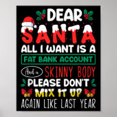 Sehr geehrter Weihnachtsmann, ich Wollte nur ein f Poster (Vorne)