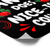 Sehr geehrter Weihnachtsmann Nice-ish Count Funny Poster (Ecke)