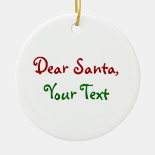 Sehr geehrter Weihnachtsmann - Personalisierter Br Keramik Ornament