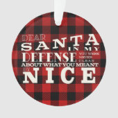 Sehr geehrter Weihnachtsmann, schöne sonnige Weihn Ornament (Vorderseite)