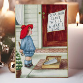 Sehr geehrter Weihnachtsmann Vintag Feiertagspostkarte