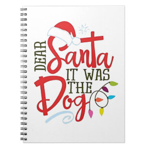 Sehr geehrter Weihnachtsmann war der Hund lustig Notizblock
