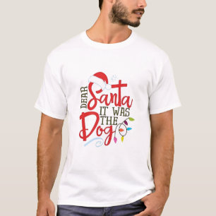Sehr geehrter Weihnachtsmann war der Hund lustig T-Shirt