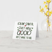 Sehr geehrter Weihnachtsmann, wie gut muss ich sei Karte (Gelbe Blume)