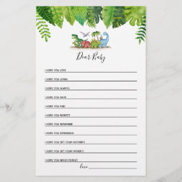 Sehr geehrtes Baby Dinosaur Baby Shower Game