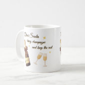 Sehr geehrtes Santa Champagner Design Kaffeetasse (Vorderseite Links)