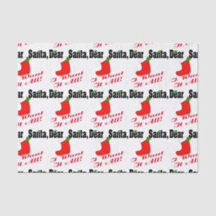 Sehr geehrtes Santa Tissue Paper Seidenpapier