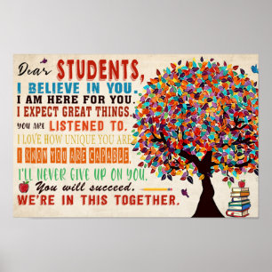 Sehr geehrtes Studentenposter Poster