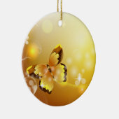 Sehr Gelb, Schmetterling und Blasen Keramik Ornament (Rechts)