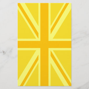Sehr gelbe Gewerkschafts-Jack-Briten-Flagge Briefpapier