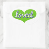 Sehr geliebt - Aufkleber (Tasche)