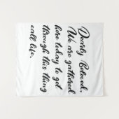 Sehr geliebte Rückwürfe, wir werden hier versammel Wandteppich (Vorderseite (Horizontal))