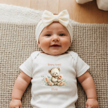 Sehr geliebter Teddybär personalisiertes Neugebore