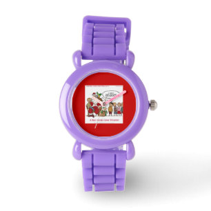 Sehr Gemeine Santa Funny Womens zusehen Armbanduhr