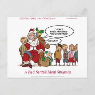 Sehr gemeiner Weihnachtsmann Ideale Situation Lust Feiertagspostkarte