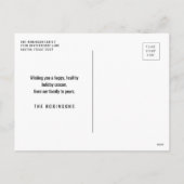 Sehr gemütlicher Urlaub elegant Feiertagspostkarte (Rückseite)