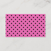 Sehr gepflegtes rosa Polka dockt grafisches Design Visitenkarte (Rückseite)