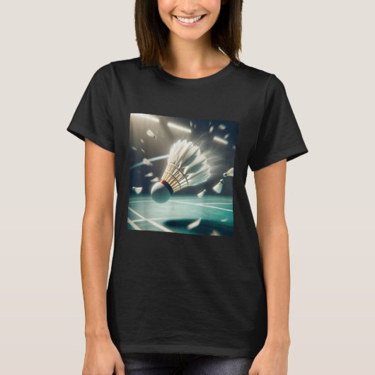 Sehr gerne Badminton-Shuttle Birdie T-Shirt (Vorderseite)