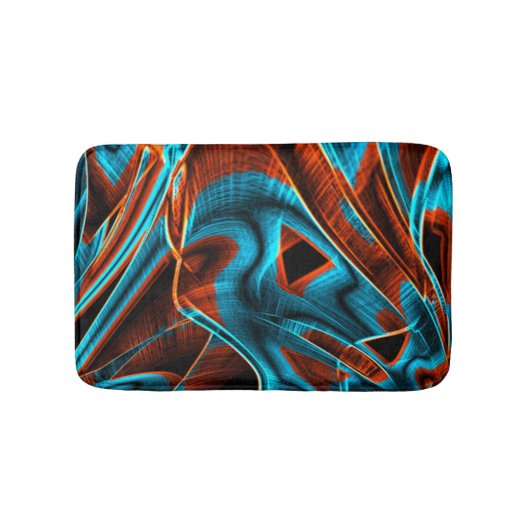 Sehr gezwirnt blau und rot mit Grooves Badematte (Vorderseite)