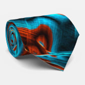 Sehr gezwirnt blau und rot verbrannt mit Grooves Krawatte (Gerollt)