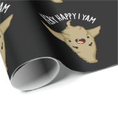 Sehr glücklich ich Yam Funny Veggie Pun Dark BG Geschenkpapier (Rolleneckpunkt)