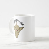 Sehr glücklich ich Yam Funny Veggie Pun Kaffeetasse (Vorderseite Links)