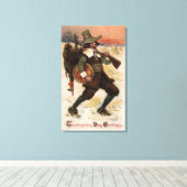 Sehr glücklich Türkei Hunter Leinwanddruck (Insitu (Holzboden))