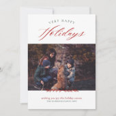 Sehr glückliche Ferien Feiertagskarte (Vorderseite)