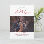 Sehr glückliche Ferien Feiertagskarte (Stehend Vorderseite)