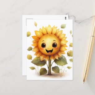 Sehr glückliche Gelbblüte Postkarte