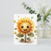 Sehr glückliche Gelbblüte Postkarte (Stehend Vorderseite)