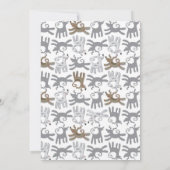 sehr glückliche Hunde mit Rahmen Einladung (Rückseite)