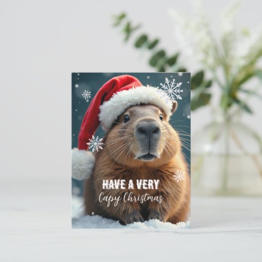 Sehr glückliche Weihnachten Capybara Weihnachten (Stehend Vorderseite)