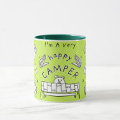 "Sehr glücklicher Camper" Tasse (Zentrum)