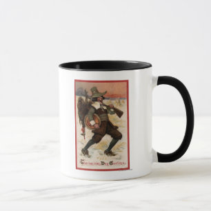 Sehr glücklicher die Türkei-Jäger Tasse