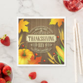 Sehr glücklicher Erntedanktag Serviette (Beispiel)