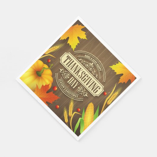 Sehr glücklicher Erntedanktag Serviette (Ecke)